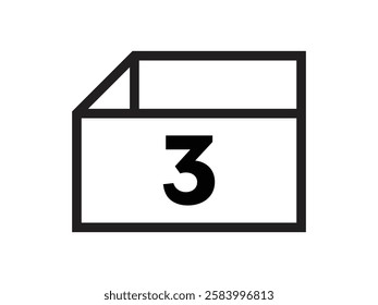 Calendar icon vector date 3