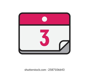 Calendar icon vector date 3