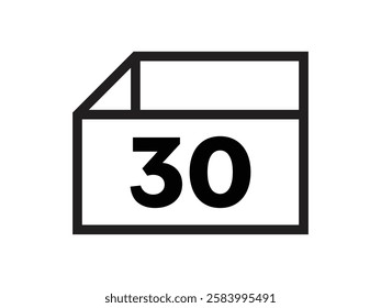 Calendar icon vector date 30