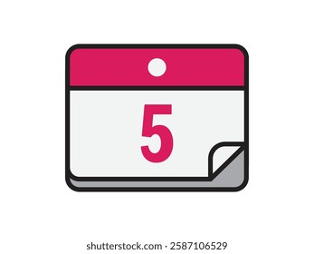 Calendar icon vector date 5