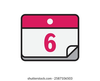 Calendar icon vector date 6