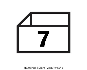 Calendar icon vector date 7