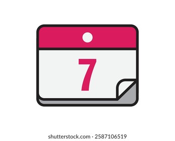 Calendar icon vector date 7