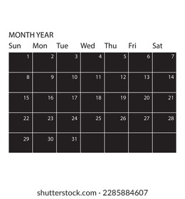 Calendar icon vector. date illustration sign. month symbol. day of the week logo.