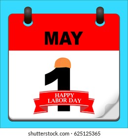 Calendar icon vector. calendar with date may 1. Labor Day