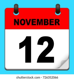 Calendar Icon Vector Calendar Date November Stock Vector (Royalty Free