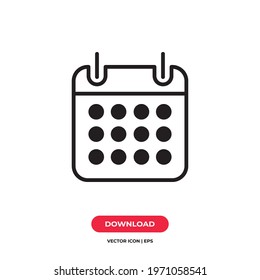 Calendar icon vector. Date sign