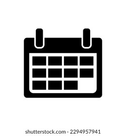 Calendar icon vector. Date sign illustration on white background..eps