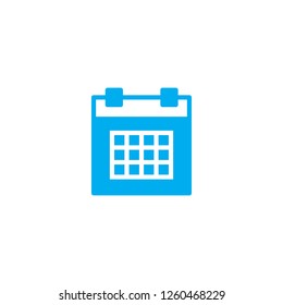 Calendar icon vector. Date and time symbol Isolated Flat Web Mobile Icon, Sign, Button, Element, Vector illustration.