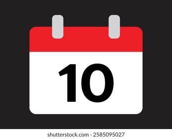 Calendar icon vector day 10