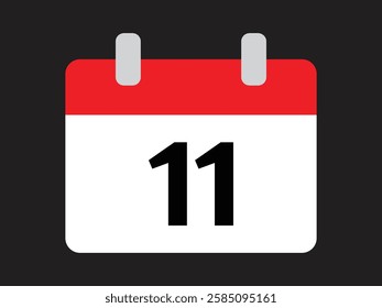 Calendar icon vector day 11