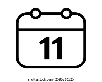 Calendar icon vector day 11