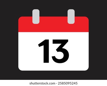 Calendar icon vector day 13