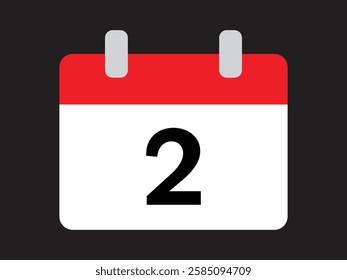 Calendar icon vector day 2
