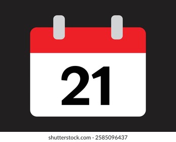 Calendar icon vector day 21