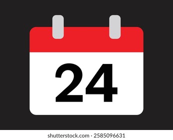 Calendar icon vector day 24
