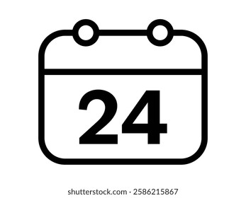 Calendar icon vector day 24