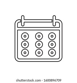 Calendar icon vector. Day calendar icon