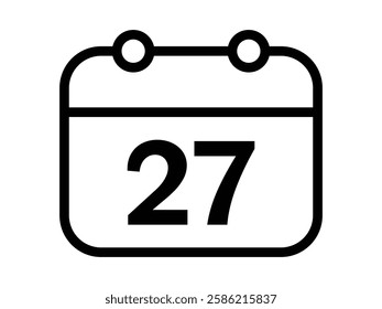 Calendar icon vector day 27