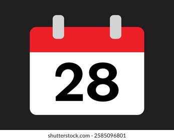 Calendar icon vector day 28