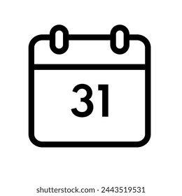 Calendar icon vector. Deadline, season icon , first day icon. 31 day,, last day	