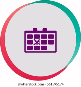 Calendar  icon. Vector design.