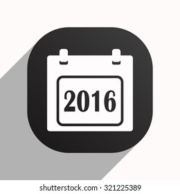 Calendar. icon. vector design, black button for Mobile Applications