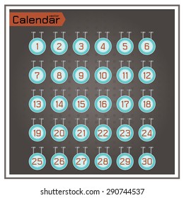 calendar icon vector design day template blue
