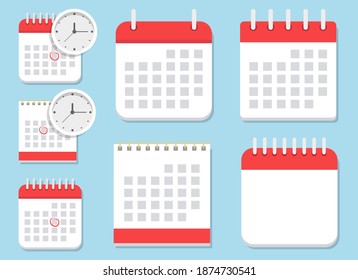 Ilustración de diseño vectorial de icono de calendario aislada en fondo azul
