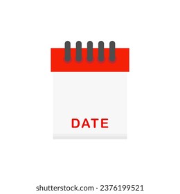 Calendar icon vector design illustration isolated on white background.