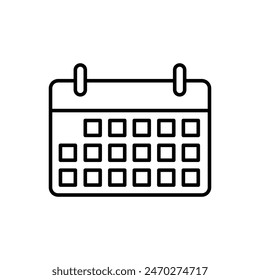 calendar icon vector design isolated on white background