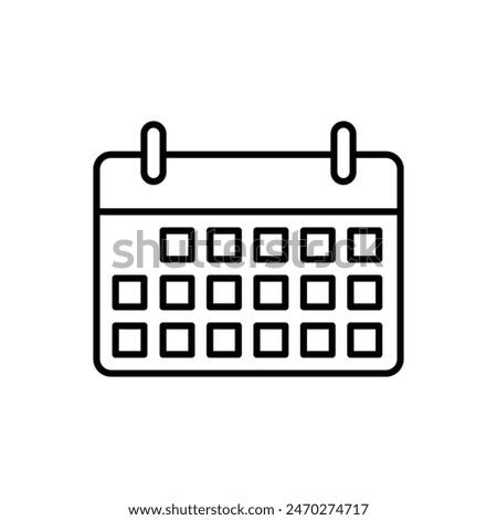 calendar icon vector design isolated on white background