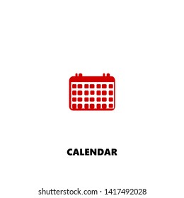 calendar icon. calendar vector design. sign design. red color