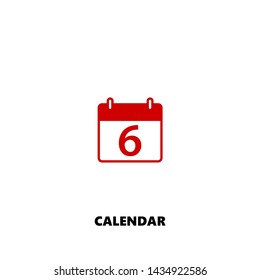 calendar icon. calendar vector design. sign design. red color