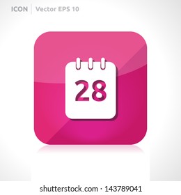 Calendar icon | vector design template | color pink | icon set | abstract with symbol |