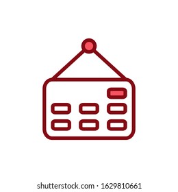 Calendar icon vector design template