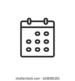Calendar icon vector design template