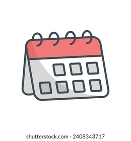calendar icon vector design template simple and clean