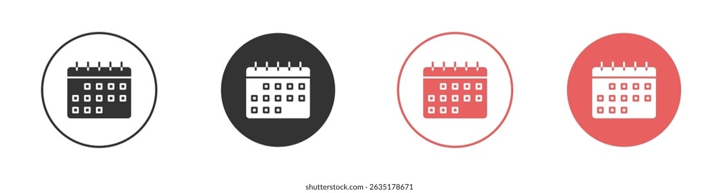 Calendar icon vector design template simple and clean style