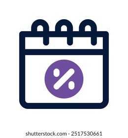ícone de calendário. vetor ícone de tom duplo para o seu site, celular, apresentação e design de logotipo.
