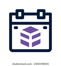 calendar icon. vector dual tone icon for your website, mobile, presentation, and logo design.