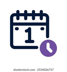 calendar icon. vector dual tone icon for your website, mobile, presentation, and logo design.