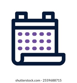 Calendar icon. vector dual tone icon for your website, mobile, presentation, and logo design.