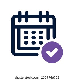 calendar icon. vector dual tone icon for your website, mobile, presentation, and logo design.