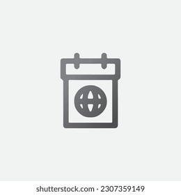 Calendar Icon Vector Editable Color