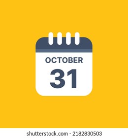 Calendar Icon Vector emblem. Calendar Icon October in a Flat Design style. Illustration logo template