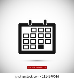 Calendar icon vector, Vector EPS 10 illustration style