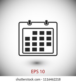 Calendar icon, Vector EPS 10 illustration style