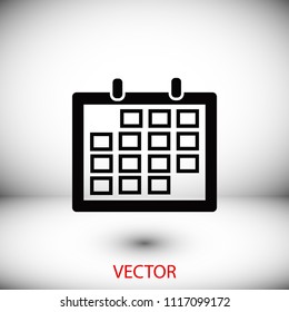 Calendar icon, Vector EPS 10 illustration style