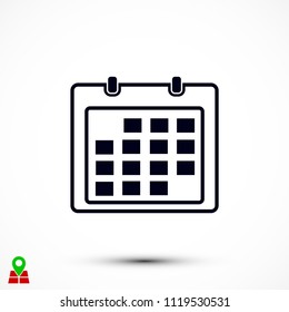 Calendar icon, Vector EPS 10 illustration style